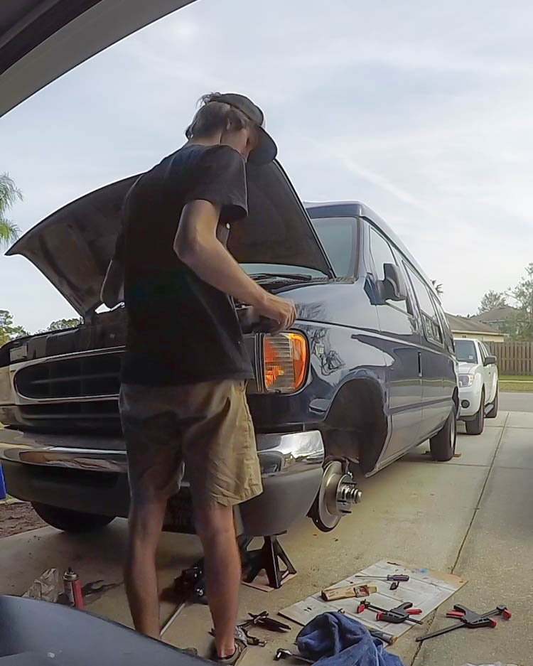 Fixing the van