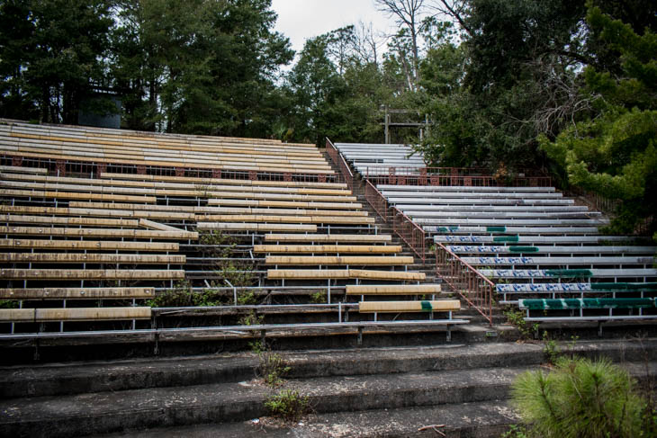 Looking up at Abandoned Jekyll Island Amphitheater