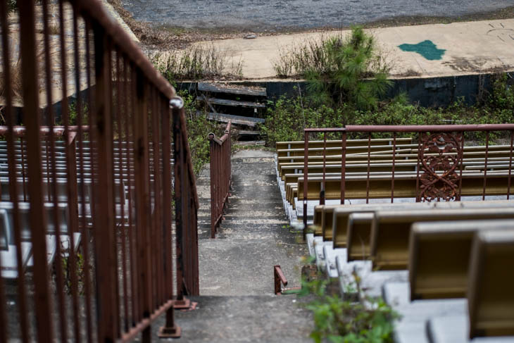 Looking down the Abandoned Jekyll Island Amphitheater